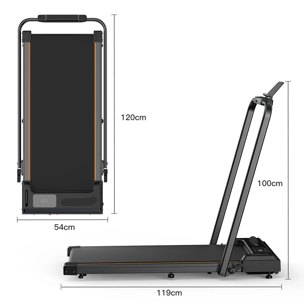 Loopband - Walking Pad - Wandelband - Hardloopband - Loopbanden - 2-in-1 - met 2,5 PK Motor - Afstandsbediening - Compacte Opvouwbare Treadmill - voor Thuis en Kantoor – Max. 120 kg – Snelheid 1–10 km/u