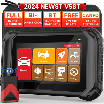 OBD2 Diagnose Scanner – Autodiagnose Tool – Foutcode Lezer – Auto Scanner – Bluetooth Draadloos – 7-Inch Touchscreen – Android Systeem
