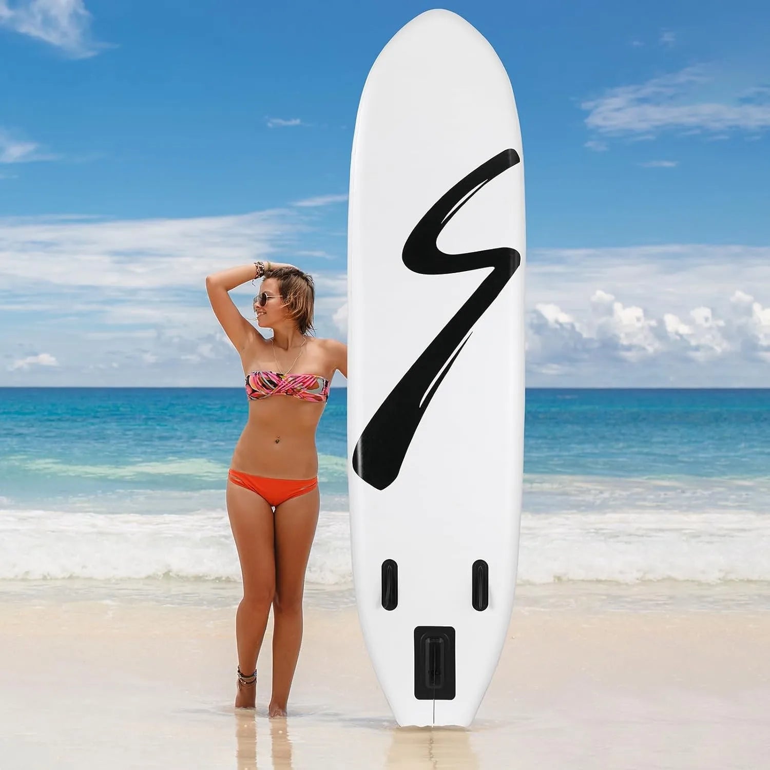 Opblaasbaar Stand Up Paddle Board – SUP Board – Inflatable Paddleboard – Suppen – Watersport Board – Anti-slip EVA Dek – Compleet Accessoireset 305 cm - Wit - QUORE