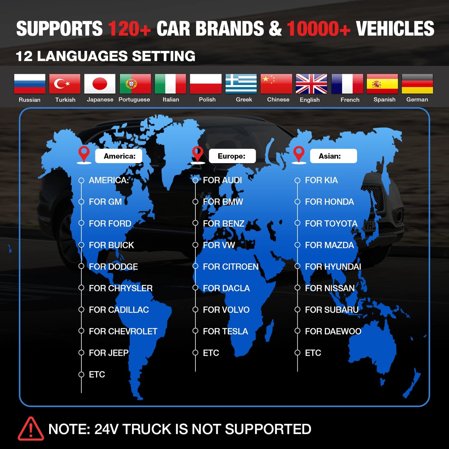 OBD2 Scanner – Auto Uitleesapparaat – Diagnoseapparaat – Foutcode Lezer – Auto Scanner – Bluetooth 5.0 – CAN-FD Protocol – OE Systeemdiagnose – 16 Resetfuncties
