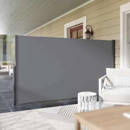 Uitschuifbaar Zijscherm – Balkon Scherm – Tuin Afsluiting – Buitenprivacy – Polyester Waterbestendig – Aluminium Frame