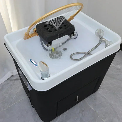 Shampoo Stoel – Kappersstoel – Haarwasstoel – Salonstoel – Schoonheidssalonstoel – Synthetisch Leer – Lengte 200 cm