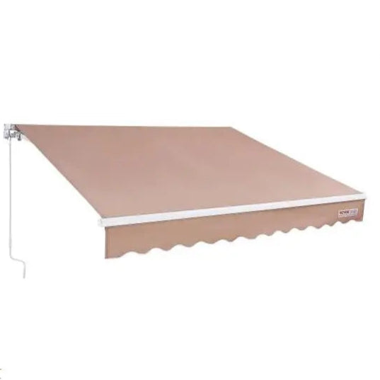 Zonneluifel - Zonnescherm - Zonneluifel Balkon - Luifel Zonnescherm - Handmatig Uittrekbaar - 198x120 cm - Waterafstotend Terrasscherm van Polyester – Zonwering voor Tuin - Deur of Raam