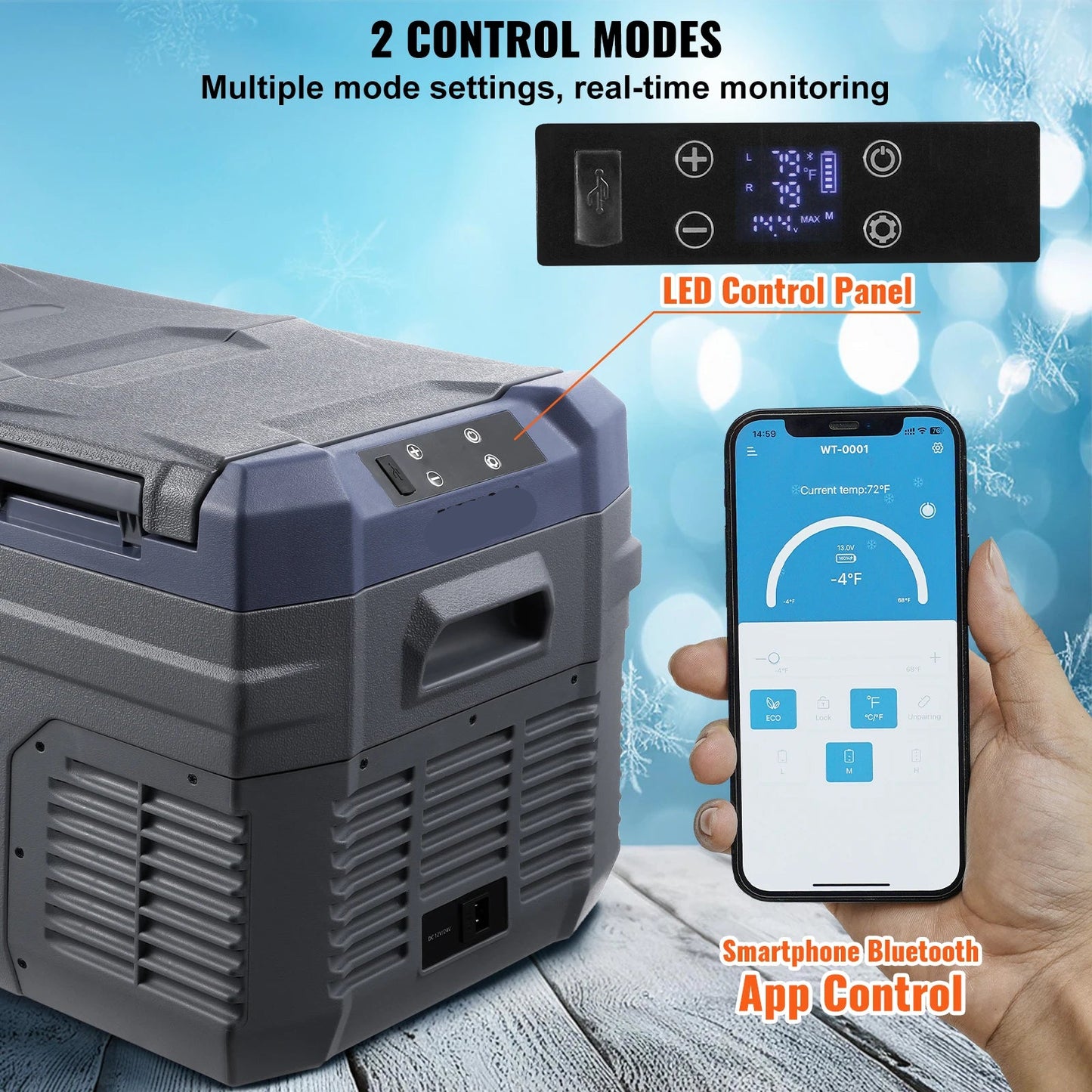 Draagbare Auto Koelkast – Mobiele Koelbox – Compressor Koelbox – Elektrische Koelbox – 25 Liter – Instelbare Temperatuur – 12/24V En 110/240V - NLS35 - QUORE