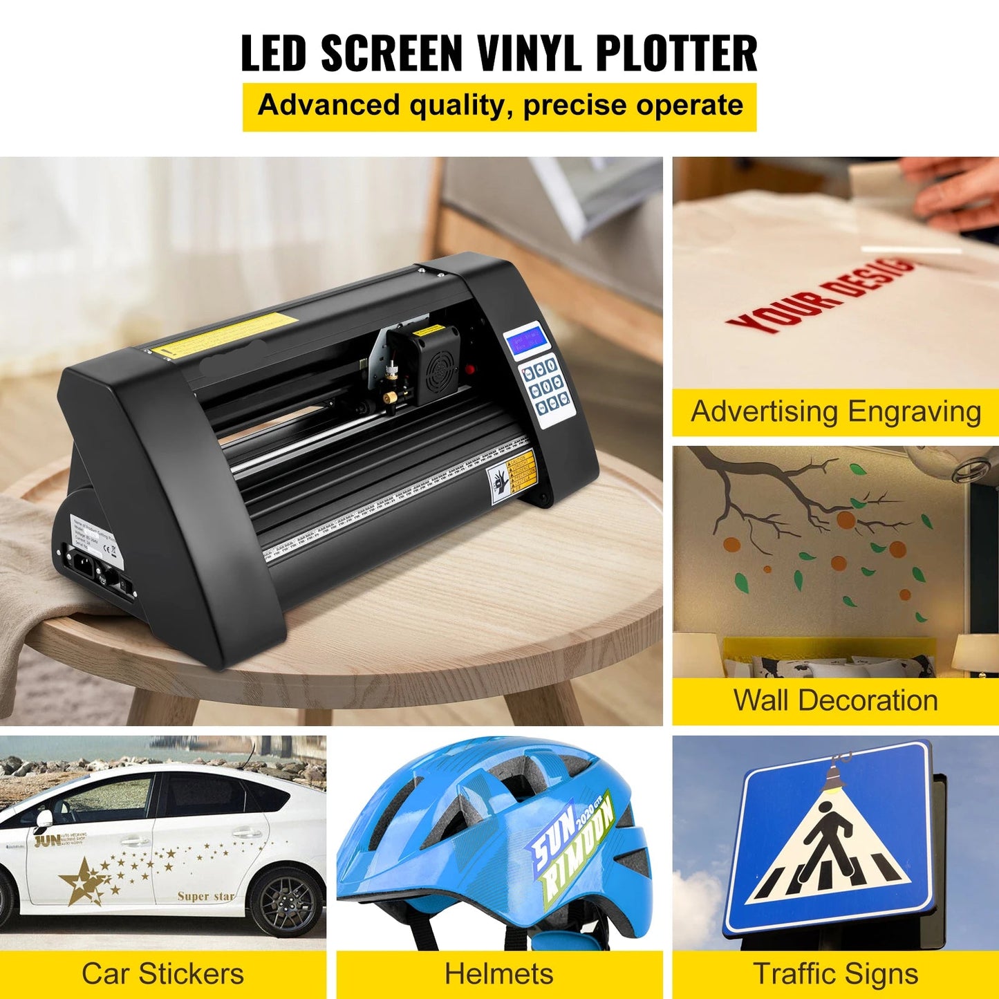 Vinyl Snijplotter – Snijmachine – Vinyl Cutter – Snijmachine voor Stickers – Plotter – Max. Snijbreedte 285 mm – Optical Eye Laser Sensor