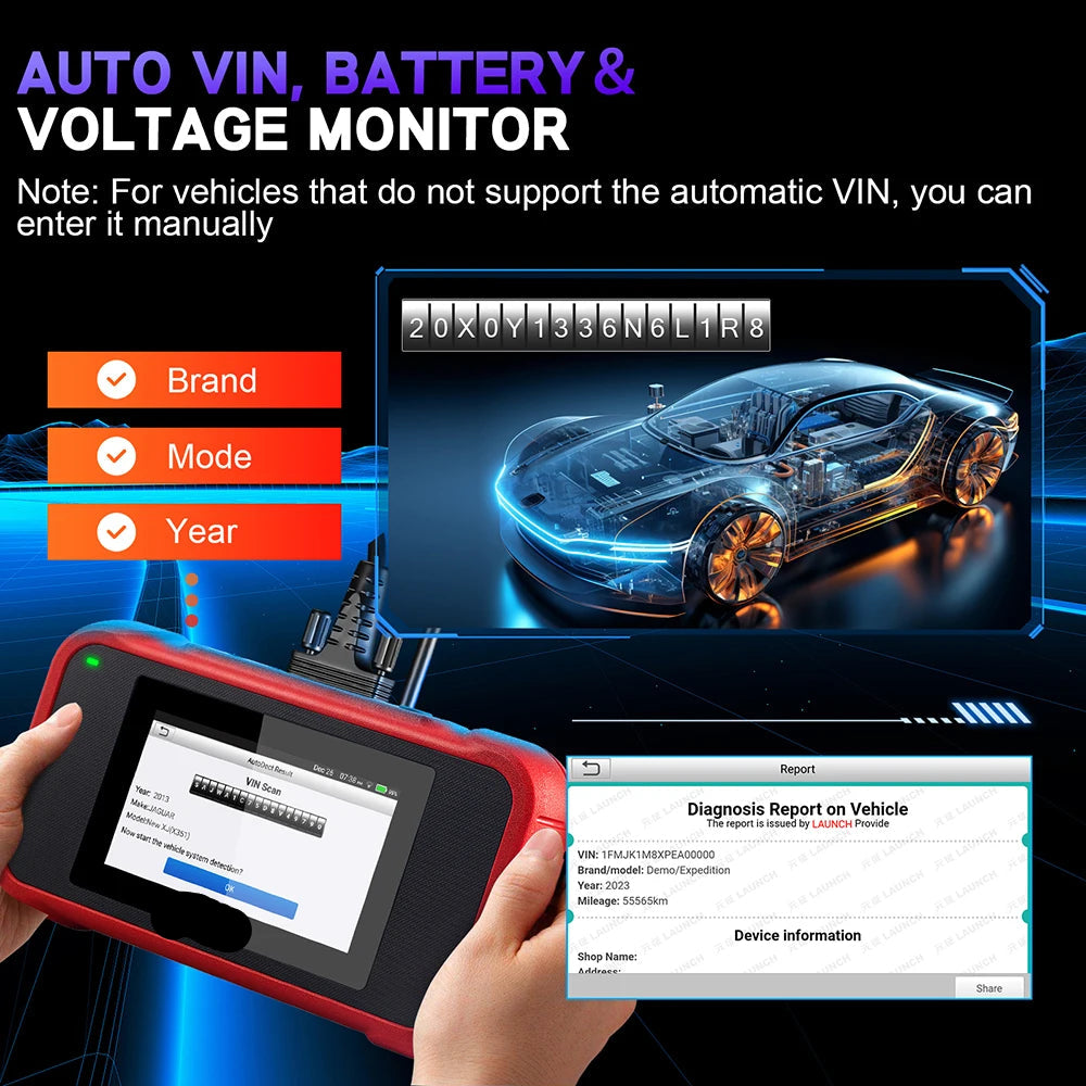 OBD2 Scanner - OBD - Uitleesapparatuur Auto - Diagnosecomputer - Storing Verwijderen - Auto Accessoires - Auto Uitlezen - 12 Reset Services - Systeem Scanner - 5" Touchscreen