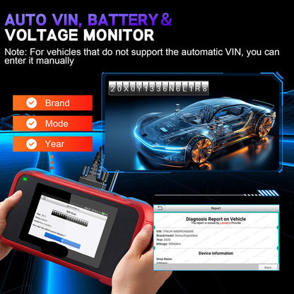 OBD2 Scanner - OBD - Uitleesapparatuur Auto - Diagnosecomputer - Storing Verwijderen - Auto Accessoires - Auto Uitlezen - 12 Reset Services - Systeem Scanner - 5" Touchscreen