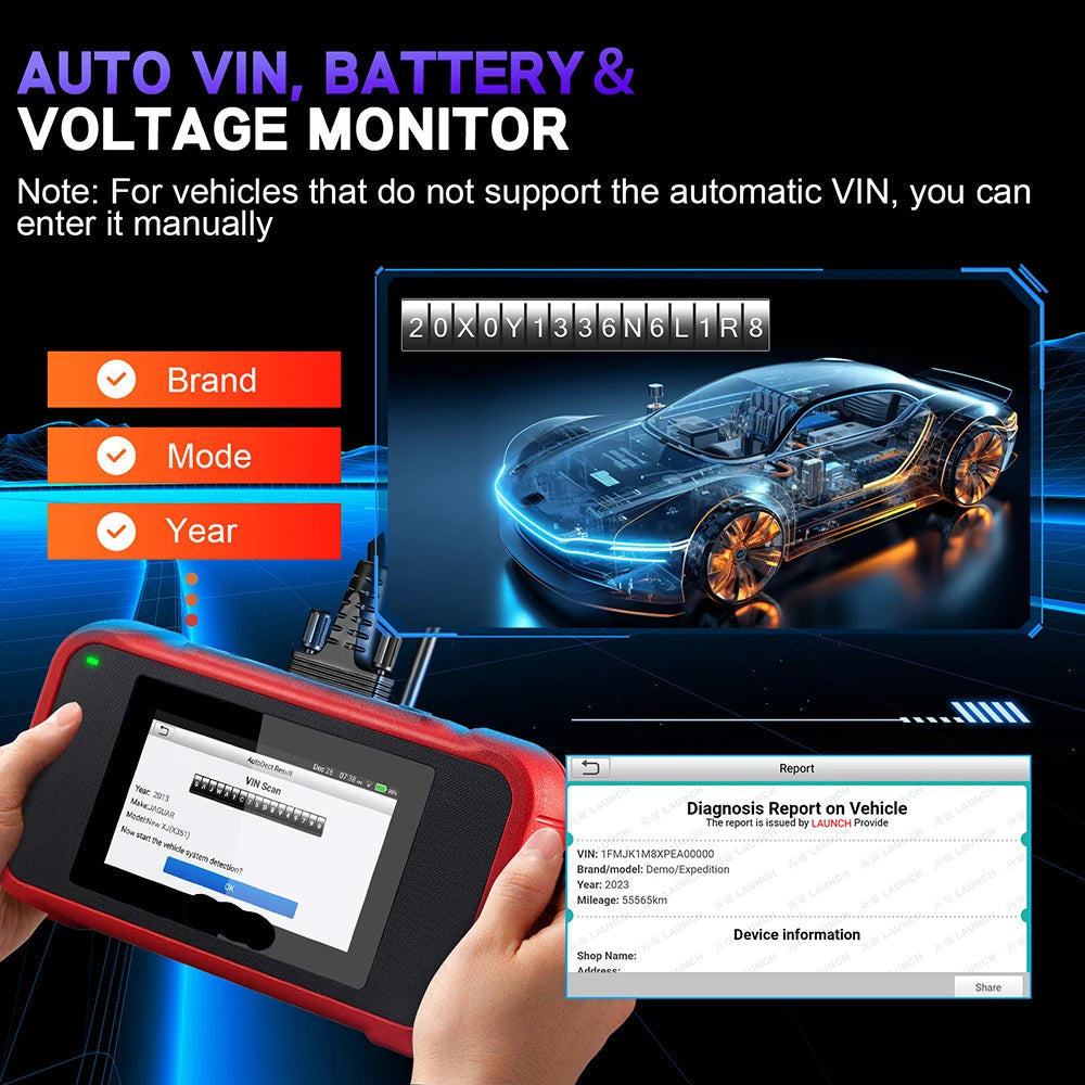 OBD2 Scanner - OBD - Uitleesapparatuur Auto - Diagnosecomputer - Storing Verwijderen - Auto Accessoires - Auto Uitlezen - 12 Reset Services - Systeem Scanner - 5" Touchscreen