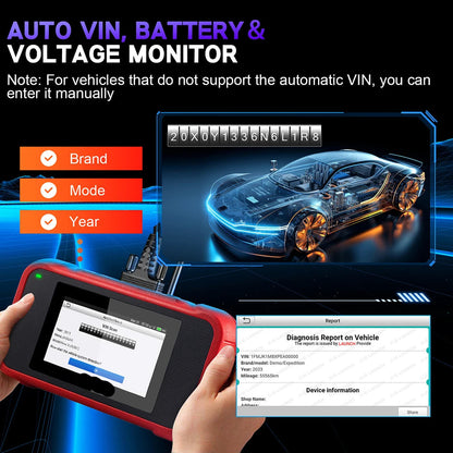 OBD2 Scanner - OBD - Uitleesapparatuur Auto - Diagnosecomputer - Storing Verwijderen - Auto Accessoires - Auto Uitlezen - 12 Reset Services - Systeem Scanner - 5" Touchscreen