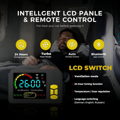 Dieselverwarmer – Diesel Luchtverwarmer – Diesel Standkachel – Parkeerverwarming – 8KW Vermogen – Bluetooth App Bediening – Ultra Stil & Energiezuinig