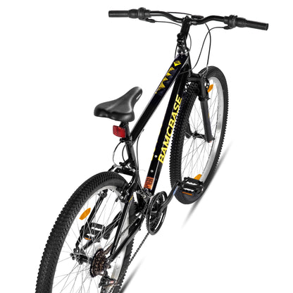 HILAND 26 27 Inch Mountain Bike, Mens Womens MTB with 18 Speeds, High-Tensile Steel Frame, V Brake, Hardtail Bicycle for Adults