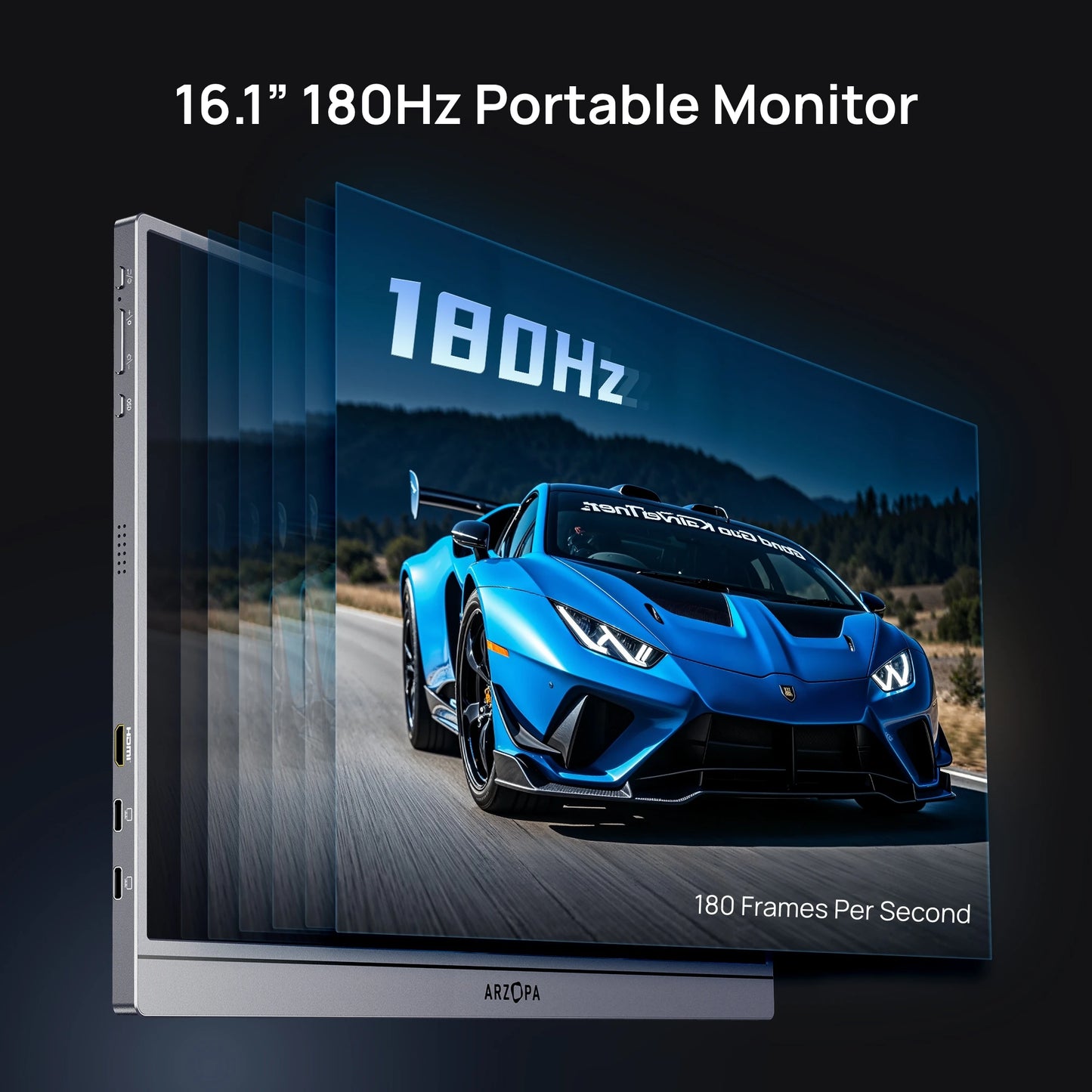 Draagbare Monitor – Extra Scherm – Tweede Beeldscherm – Portable Display – Gaming Monitor – 16,1 Inch QHD – 180Hz Verversingssnelheid