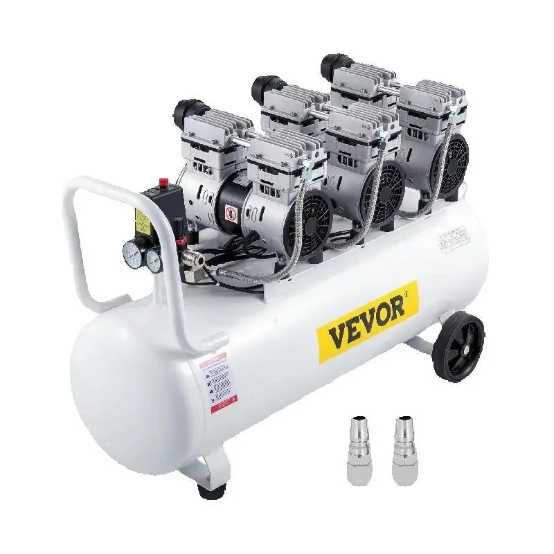 Luchtcompressor – Compressor – Air Compressor – Olievrije Compressor – Pneumatische Compressor – 100L Tankinhoud – Stil Geluid 78 dB - QUORE