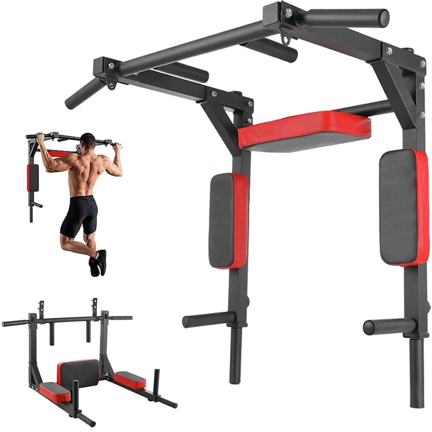 Optrekstang - Pull up bar - Pull up station - Pull up Tower - 300kg - Stevige Wandgemonteerde Optrekstang – Ideaal voor Thuisfitness en Krachttraining - QUORE