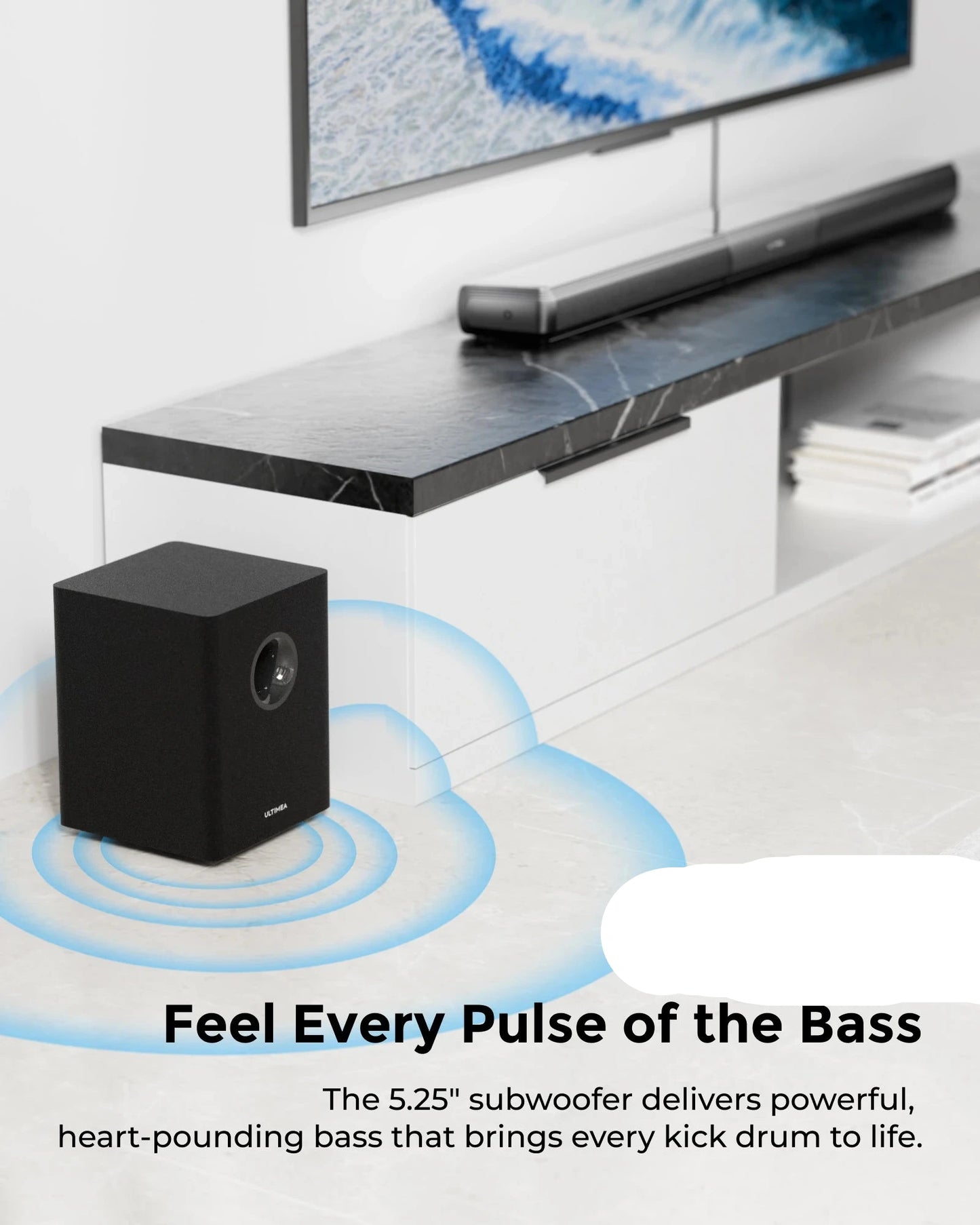 Soundbar - 5.1 - Soundbar met Subwoofer - Soundbar voor TV - Bluetooth - App Control - met RGB Verlichting - 320W Geluidssysteem - Zwart