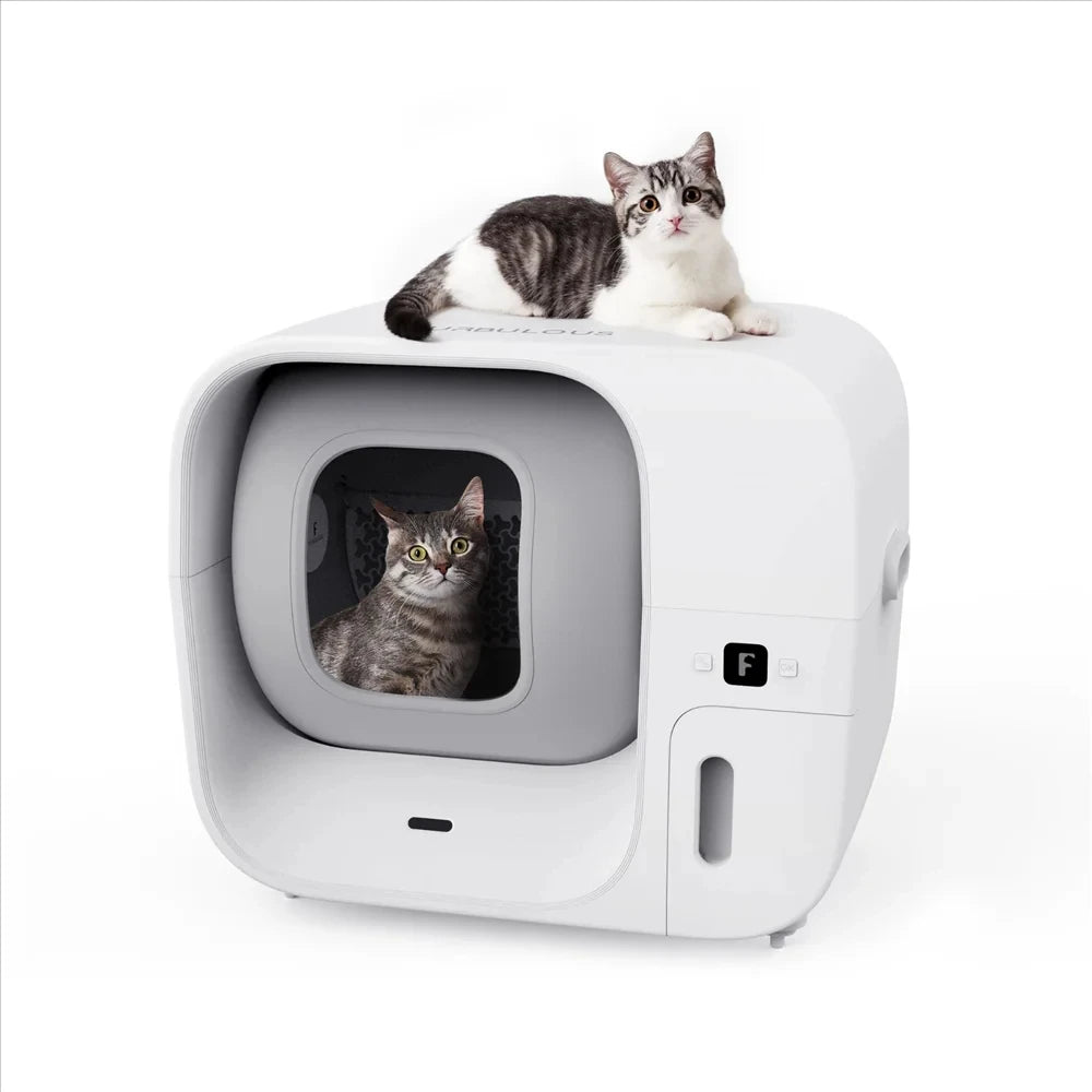 Automatische Kattenbak – Slimme Kattenbak – Zelfreinigende Bak – App-Bediening – 60 Liter Groot – Geavanceerde Veiligheidssensoren