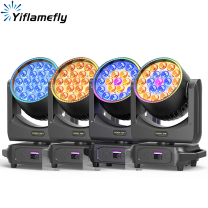Moving Head Lichtset – Moving Head Lamp – Stage Licht – DJ Licht – RGBW LED Verlichting – 4 Stuks EU Plug – 220W Krachtige RGBW LED’s – Instelbare Zoom 10°-60°