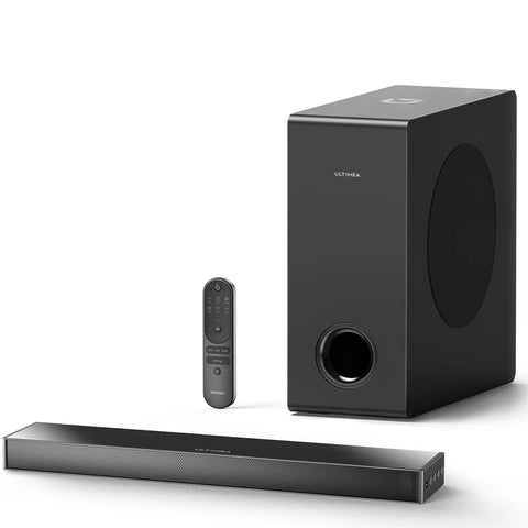 Soundbar - 2.1 Soundbar for TV - Stereo - 160W - 87dB - 50Hz-20KHz - Speakers - Speaker cables - Speaker - Black