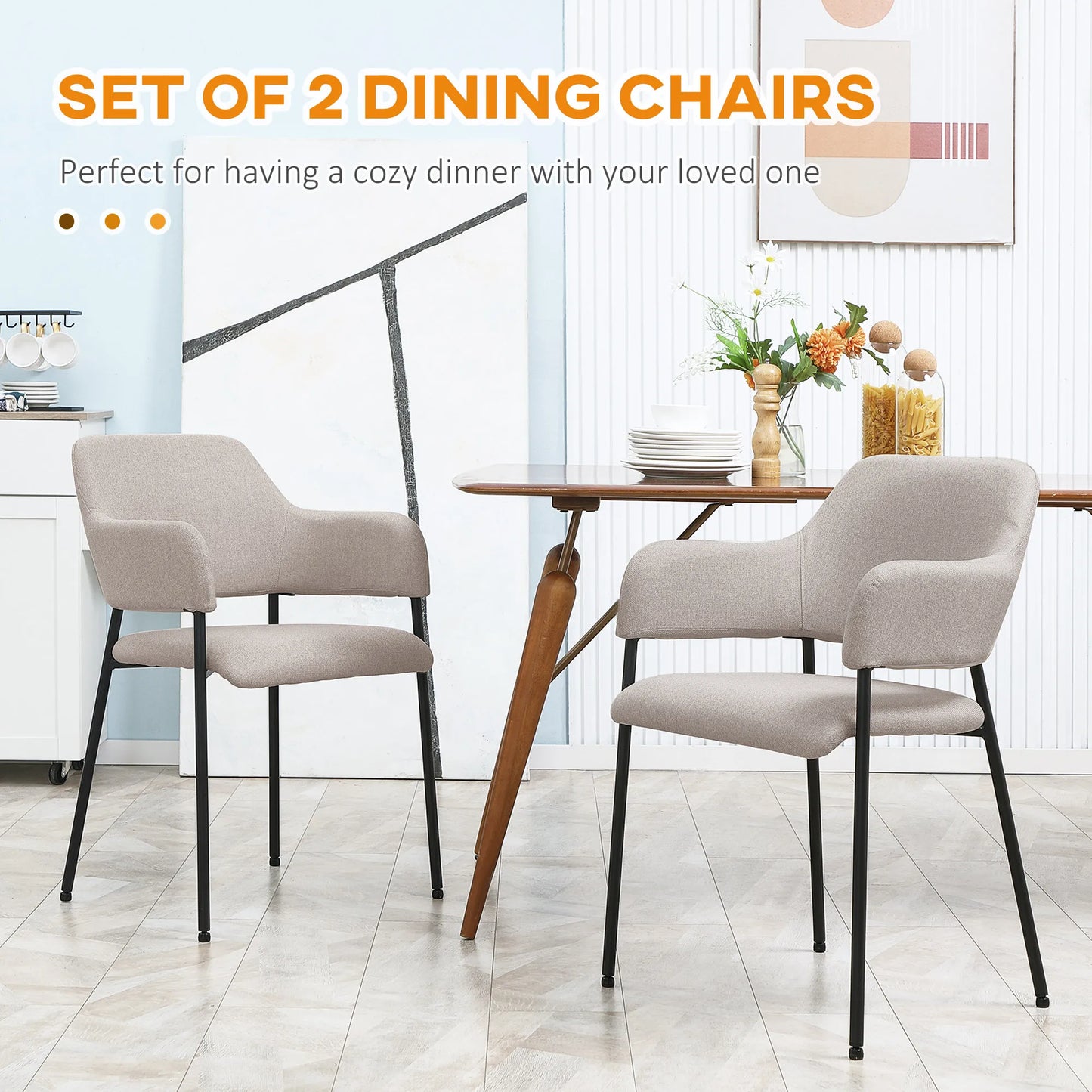 Eetkamerstoelen – Stoelen – Zitmeubelen – Dining Chairs – Ademend Polyester – Stevig Stalen Frame