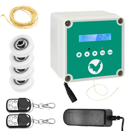 Kippenluik Elektrische – Automatische Kippendeur – Kippenhokdeur – Kippenluik Timer – Elektrisch Deuropener – Lichtsensor & Infrarood Veiligheid – Duurzaam Aluminium