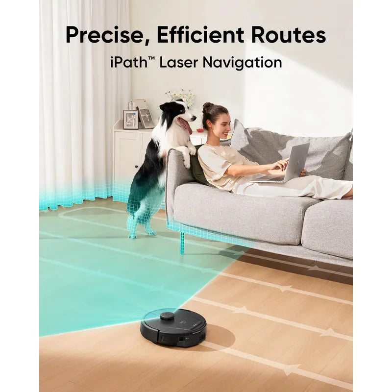 Robotstofzuiger – Robotstofzuiger Met Mopfunctie – Slimme Stofzuiger – Automatische Stofzuiger – Huisrobot – 5000 Pa Zuigkracht – Zelfledigend Stofzak 2,5L