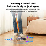 Cordless Stick Vacuum Cleaner - Stick Vacuum Cleaner - Vacuum Cleaner - Cordless Stick Vacuum Cleaner - Powerful Suction - 27KPa - Touchscreen - Cyclone Type - Handheld Vacuum Cleaner - Gray