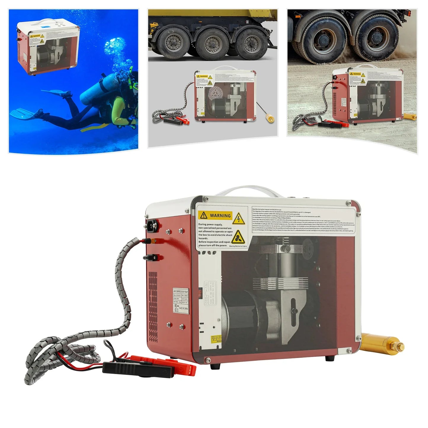 Luchtcompressor – Aircompressor – Bandenpomp – Tire Inflator – Draagbaar – 310 Bar Max Druk – Digitaal LCD Display