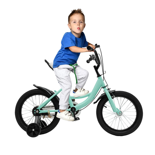 Kinderfiets - Kinderfietsen - Jongensfiets - Meisjesfiets - 16" - Fiets voor Jongens en Meisjes met Veiligheidswielen en Schokabsorberende Rubberen Banden