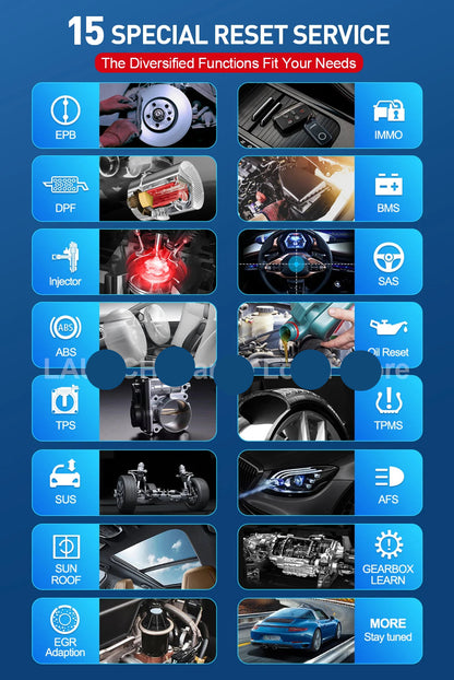 OBD2 Scanner - OBD - Uitleesapparatuur Auto - Diagnosecomputer - Storing Verwijderen - Auto Accessoires - Auto Uitlezen - 15 Reset Services - Systeem Scanner