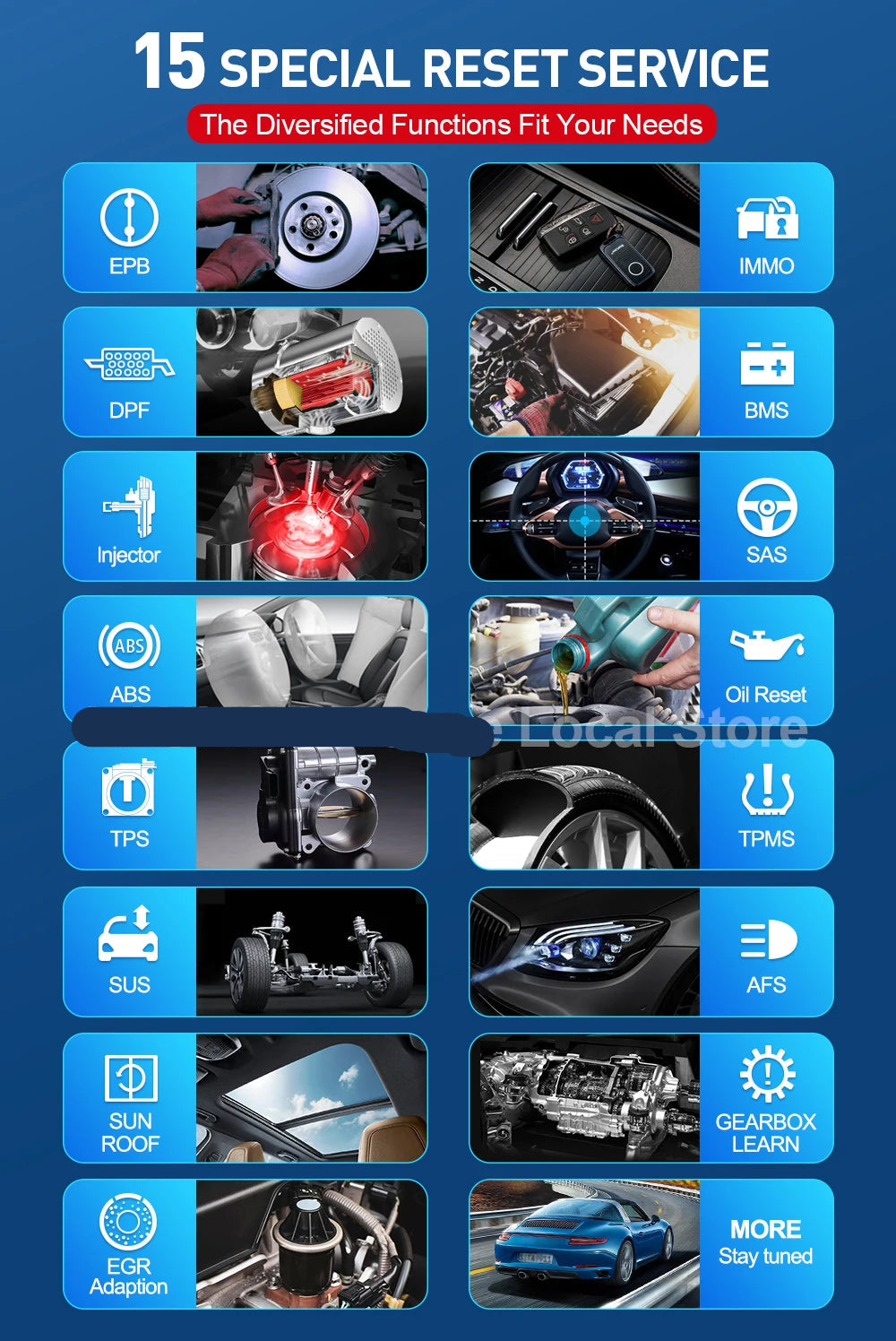 OBD2 Scanner - OBD - Uitleesapparatuur Auto - Diagnosecomputer - Storing Verwijderen - Auto Accessoires - Auto Uitlezen - 15 Reset Services - Systeem Scanner