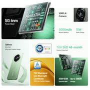 Global version realme 12X smartphones 5g android 14 MediaTek Dimensity 6100 50MP AI Camera 5000mAh Battery 15W Quick Charge