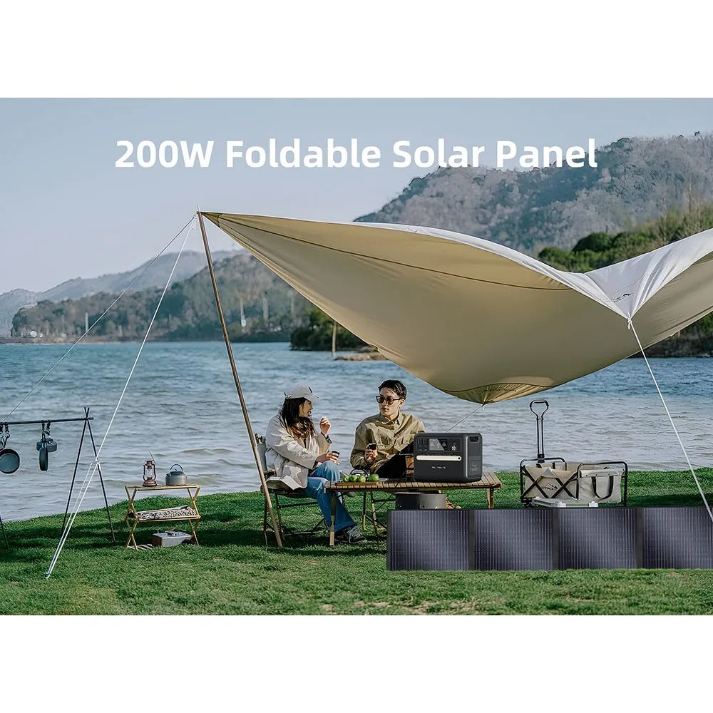 Draagbaar Zonnepaneel – Opvouwbaar Zonnepaneel – Mobiel Zonnepaneel – Kampeer Zonnepaneel – 200 Watt Vermogen – Lichtgewicht Design