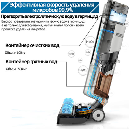 Cordless Stick Vacuum Cleaner - Stick Vacuum Cleaner - Vacuum Cleaner - Cordless Stick Vacuum Cleaner - Powerful Suction - Multi-Surface Vacuum Cleaner - HEPA Filter - 150W - 2600mAh - 80dB - White/Black