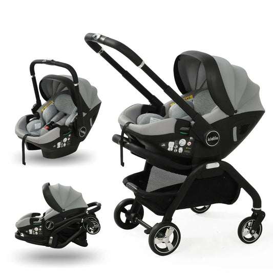 Portable 3-in-1 Baby Stroller Newborn Baby Sleeping Basket Multi-function Child Car Seat Luxury Baby Carriage Foldable