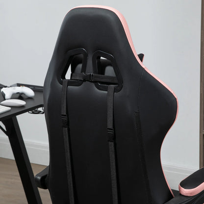 Gamingstoel – Gamestoel – Bureaustoel – Gaming Chair – Game Stoel – Verstelbare Rugleuning 135° – Uittrekbare Voetensteun - Zwart