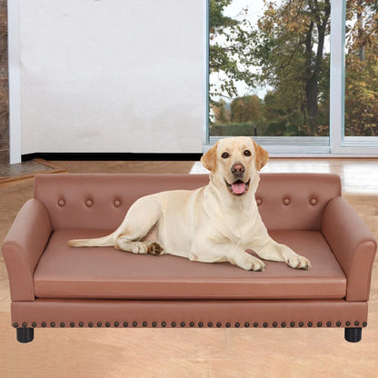 Hondenbank – Hondenbed – Hondensofa – Huisdierbed – XL – Waterafstotend PU Leder – Afneembare Kussenhoes