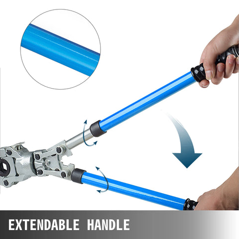 Vevor - Crimping Pliers - Hydraulic Crimper - Copper Pipe Crimper - TH Jaw - 360° Head - Crimping Pliers - Crimping Tools - Blue