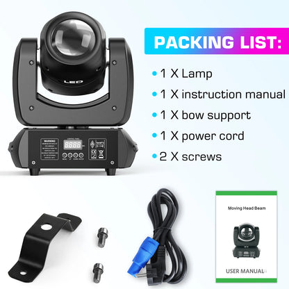 Professionele LED Moving Head – Gobo Spotlamp – DJ Licht – Podiumverlichting – Feestverlichting – 120W Power – 18 Prism Effect – EU Stekker - QUORE