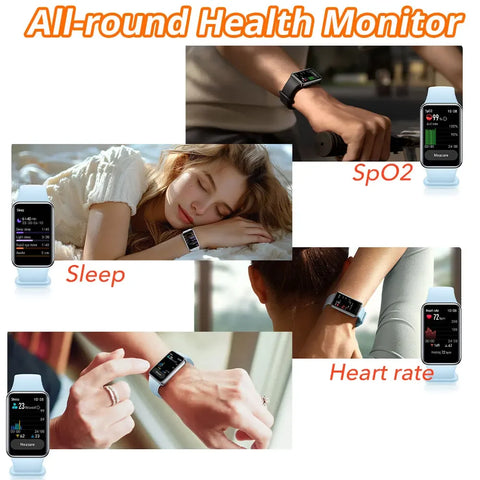 Smartwatch - Smartwatch Women - Smartwatch Men - Smartwatches - Global Version - 96 All-Day Exercise Modes - Blue