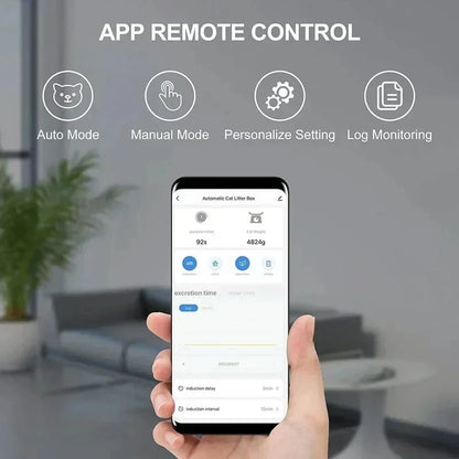 Zelfreinigende Kattenbak - Automatische Kattenbak - Kattenbak - 65L - App Besturing - Extra Grote - Geschikt voor Meerdere Katten - Pad en 2 Kattenbakzakken Set
