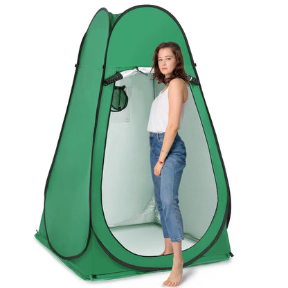 Pop-up Tent – Multifunctionele Douche Tent - Wc Tent - Omkleedtent – Strandtent met UV-Bescherming – Waterbestendige Toilettent – 120x120x185 cm – Lichtgewicht & Snel Opvouwbaar – Groen