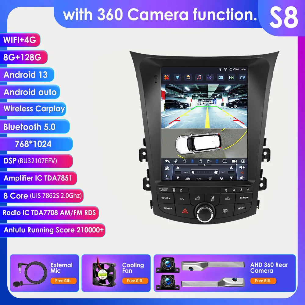 Autoradio Hyundai I30 GD Elantra GT – Multimedia Systeem – Navigatie – Touchscreen Radio – Auto Stereo – Android 14 Besturingssysteem – 9,7 Inch Scherm – 360 Graden Camera Ondersteuning - QUORE