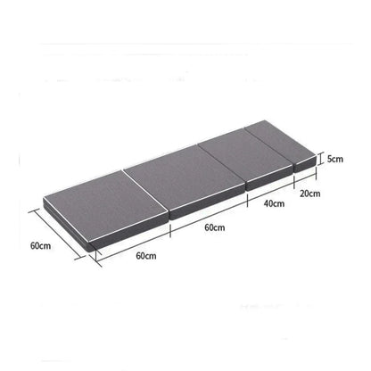 Inklapbaar Auto Bed – Reisslaapmat – Kampeerbed – Stoelbed – Powernap Mat – Variant B – 160x60 cm – Ademend Katoen-Linnen Materiaal