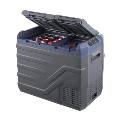 Auto Koelkast - Elektrische Koelbox - Koelbox - Mini Koelkast - 55L Capaciteit - 12/24V DC Compressor - Dual-Zone Mini Vriezer - Instelbaar Temperatuurbereik  - Draagbare - voor Camping