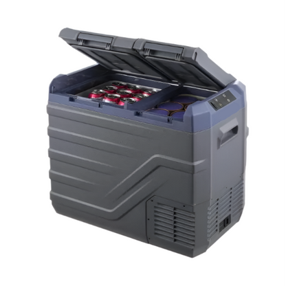 Auto Koelkast - Elektrische Koelbox - Koelbox - Mini Koelkast - 45L Capaciteit - 12/24V DC Compressor - Dual-Zone Mini Vriezer - Instelbaar Temperatuurbereik  - Draagbare - voor Camping