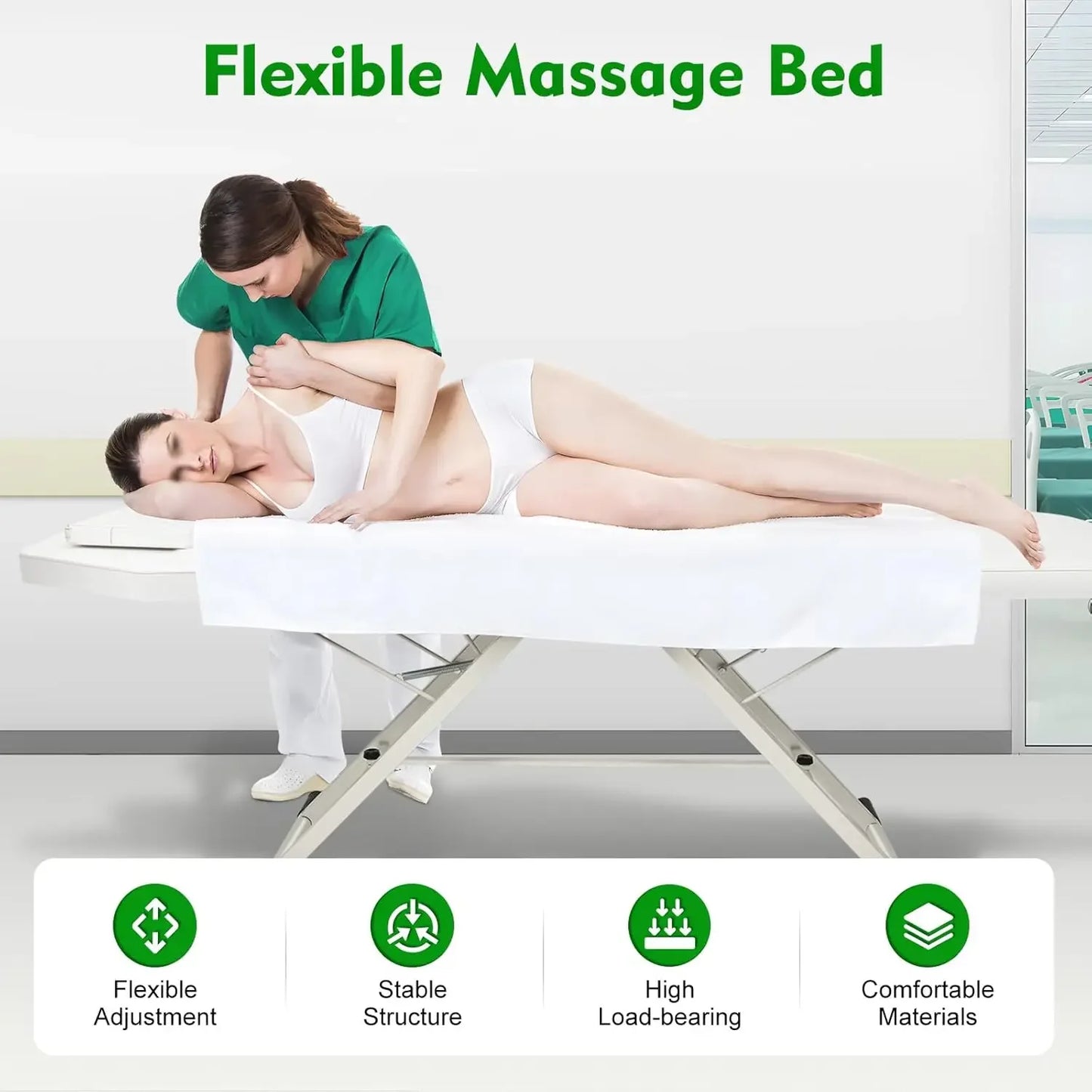 Massagebed – Massagetafel – Massagetafel inklapbaar – Massagebank – Massagetafel draagbaar – Stevig staalframe – Comfortabel ademgat met nekkussen