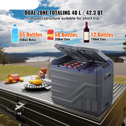 Draagbare Koelbox – Auto Koelbox – Reis Koelbox – Camping Koelbox – 55 Liter – Compressor Koeling – Bluetooth Bediening
