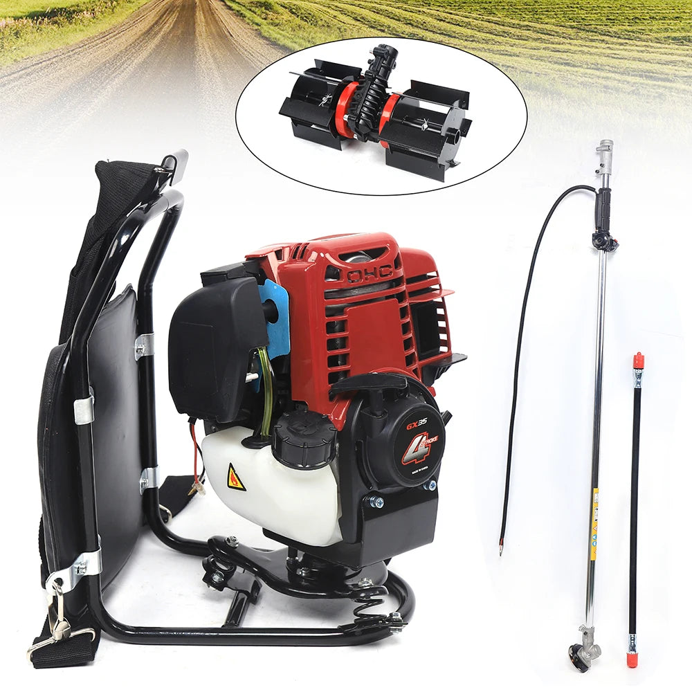 Bosmaaier - Grasmaaier - Grastrimmer - Heggenschaar - Grasschaar - 4-Takt Rugzak Cultivator - rachtige Tuinmachine voor Precisiewerk