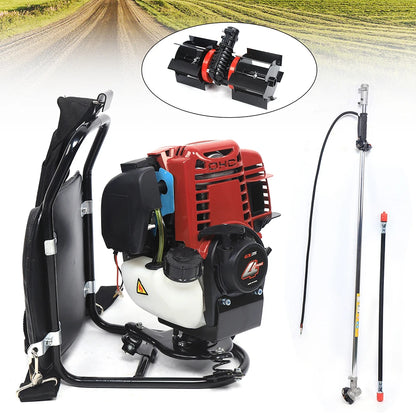 Bosmaaier - Grasmaaier - Grastrimmer - Heggenschaar - Grasschaar - 4-Takt Rugzak Cultivator - rachtige Tuinmachine voor Precisiewerk