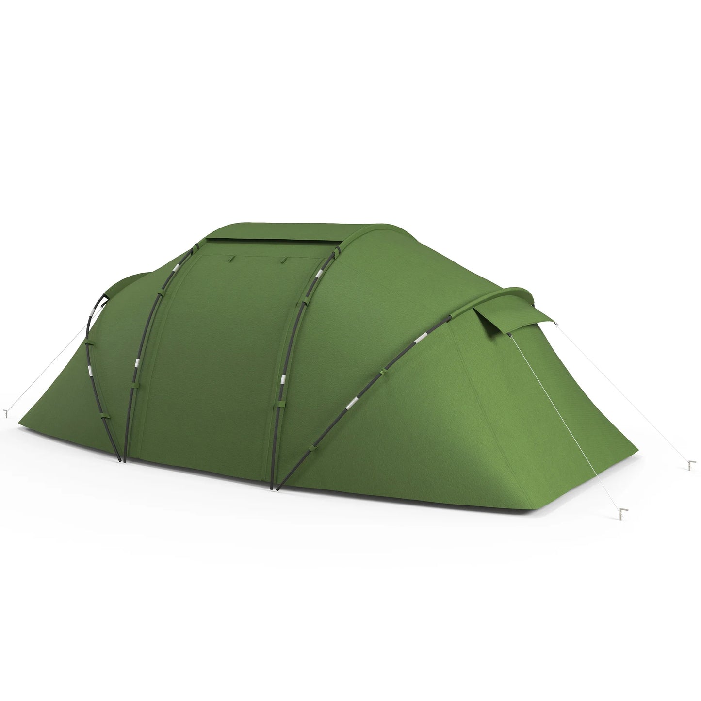 Tent – Kampeertent – Familie Tent – 6 Persoons Tent – Waterdicht 2000 Mm – Lichtgewicht Glasvezel Frame - 430 x 240 x 170 cm - Groen